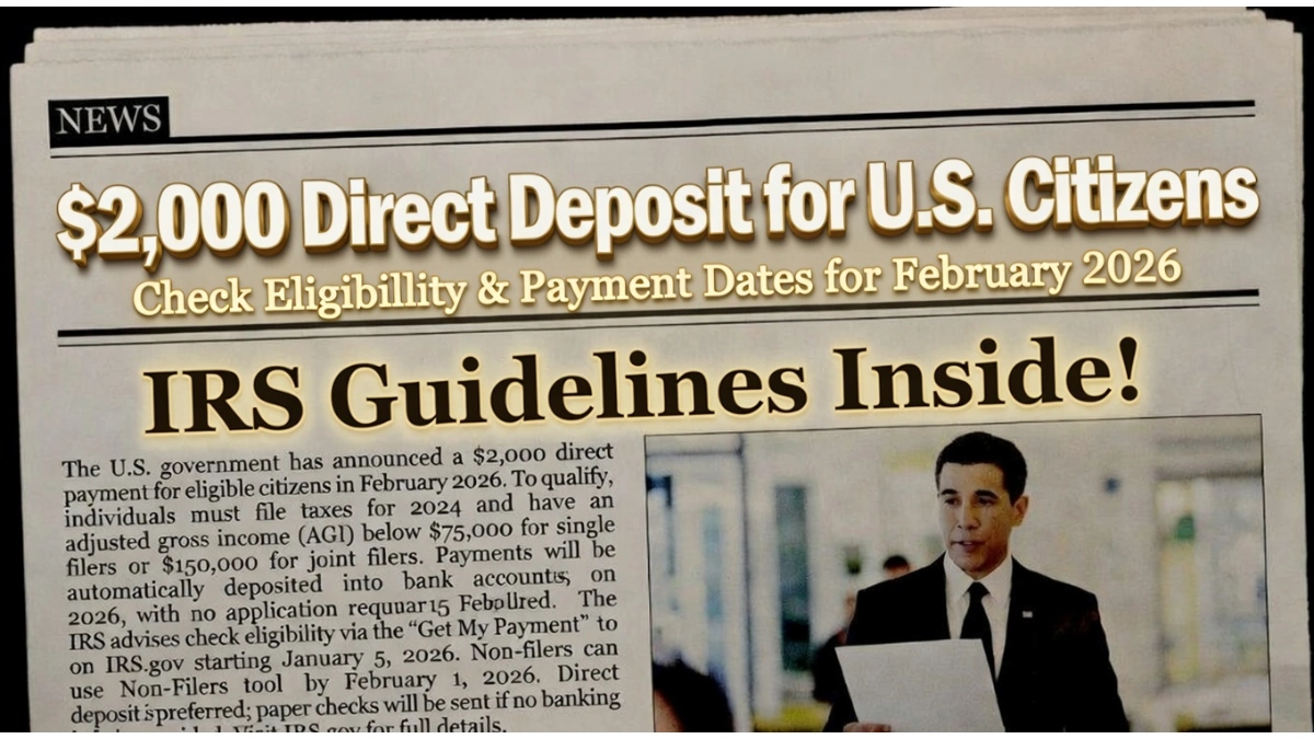 Receive $2,000 in February 2026